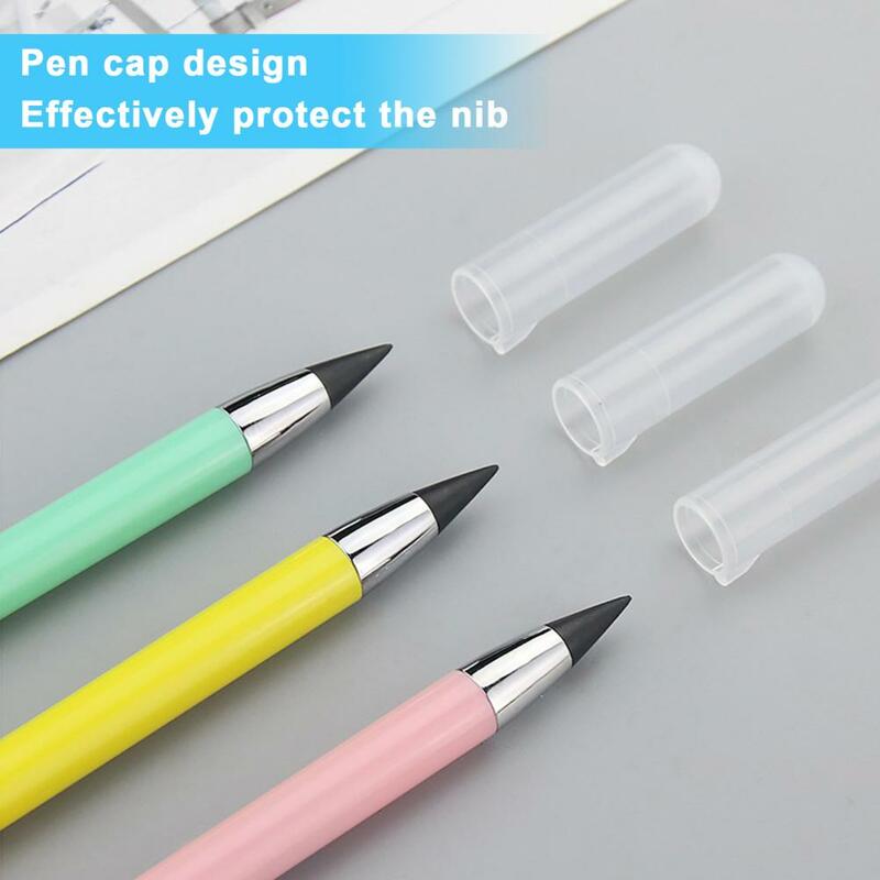 Pensil tanpa tinta 7 buah, perlengkapan sekolah pena Tulis tanpa batas portabel tahan lama dapat digunakan kembali