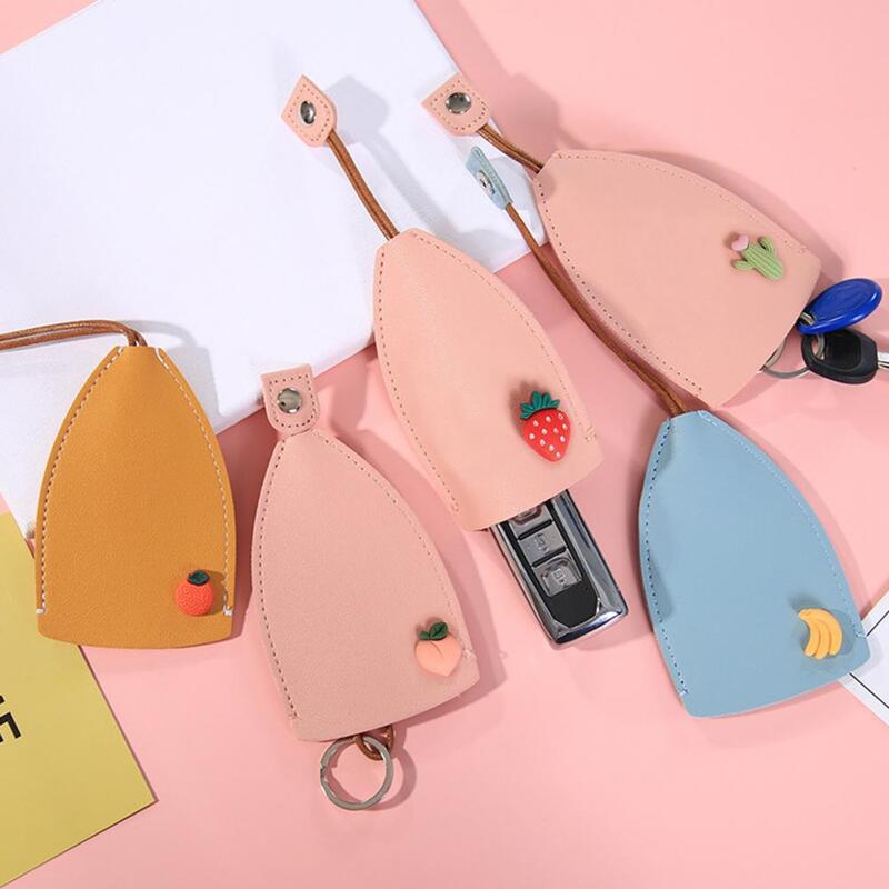 Lightweight  Practical Cartoon Household Key Bag Key Ring Faux Leather Car Key Bag Various Styles   Home Supplies