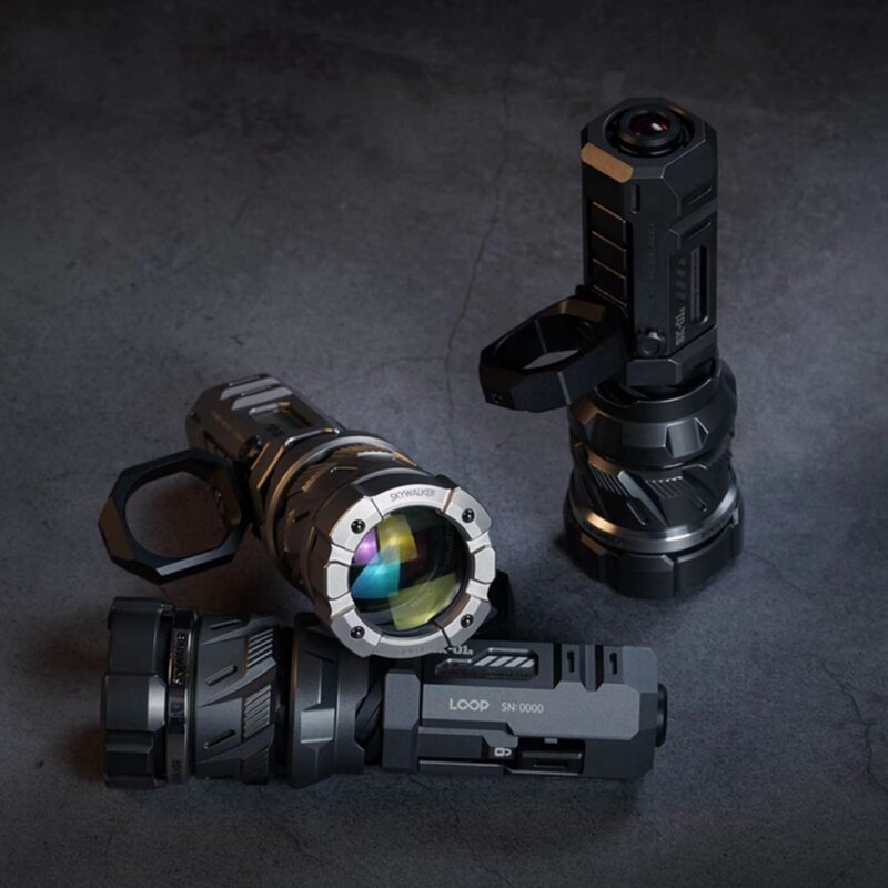 Фонарик-петля, белый лазер 910LM, зум для повседневного использования, тактический фонарь с батареей 18350 для исследования пещер