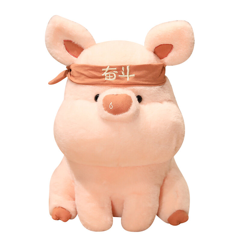 Bonito porco gordo sentado brinquedo de pelúcia para crianças, animais de pelúcia kawaii, lutando vamos Piggy, boneca de pelúcia, brinquedos anime macios, 26 cm, 38 cm, 50cm