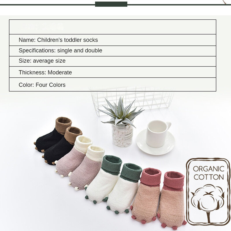 Calcetines informales para recién nacidos, calcetín cálido para bebé, otoño e invierno, novedad