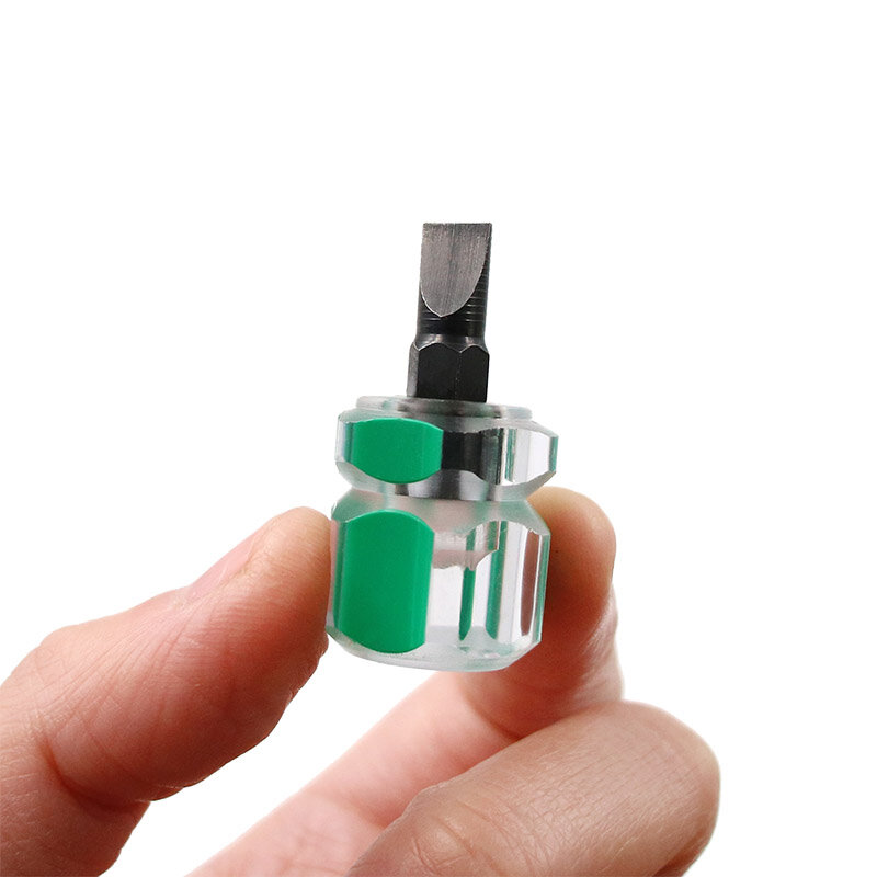 Set Kit Obeng Mini Kecil Portabel Kepala Lobak Obeng Alat Perbaikan Mobil Presisi Pegangan Transparan Alat Tangan Perbaikan
