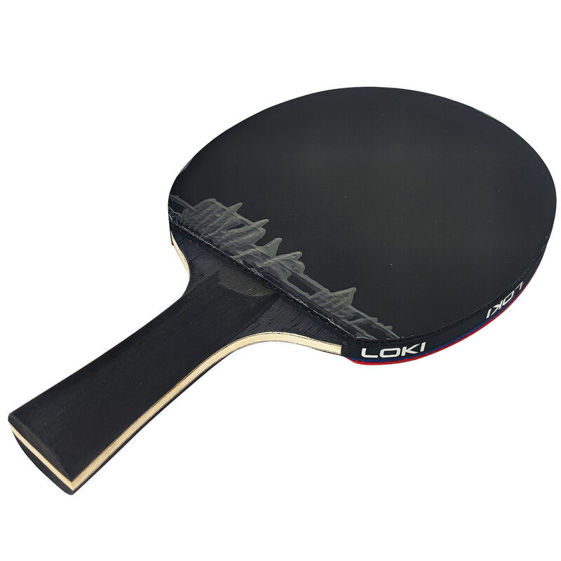 Loki e-series rakieta do tenisa stołowego profesjonalne ostrze węglowe rakietka do ping-ponga wiosło z wysokiej elastycznej gumy