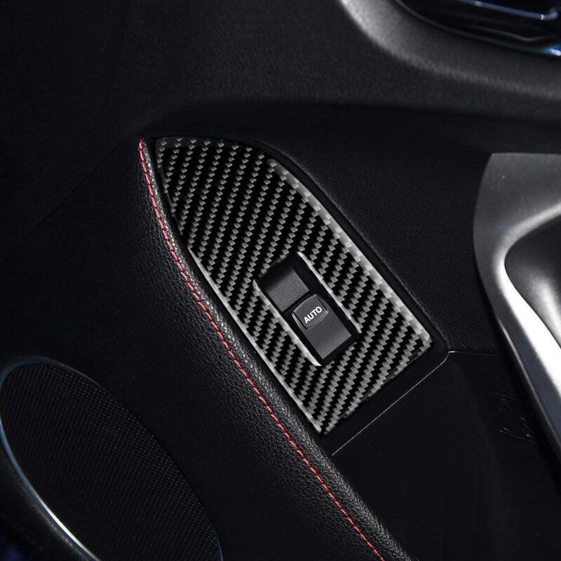 Для Subaru BRZ Toyota 86 2013-2017 кнопки подъема окон автомобиля из настоящего углеродного волокна декоративная крышка отделка наклейки аксессуары