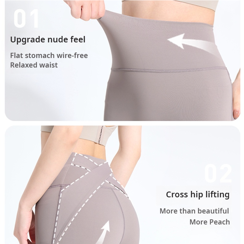 MaxrunPro Women's Yoga Pants Plus Size Seamless High Waisted Waist Cross Lifts Hip Elastic Quick Drying Pilates Fitness Leggings