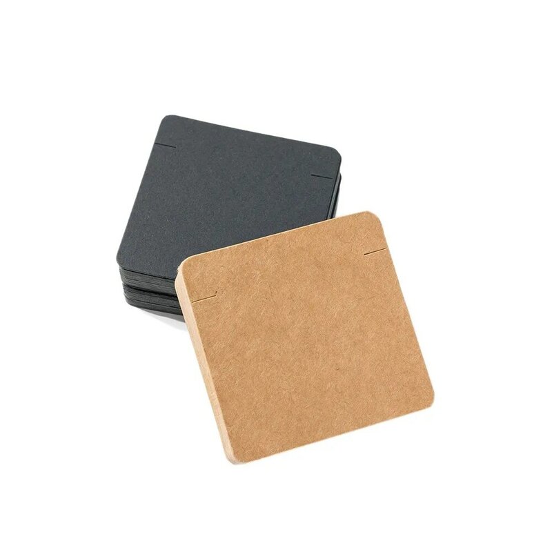 50Pcs 6x6cm Blank Necklace Display Packing Cards For Jewelry Earrings Holder Showing Retail Tag Cardboard Supplies Wholesale