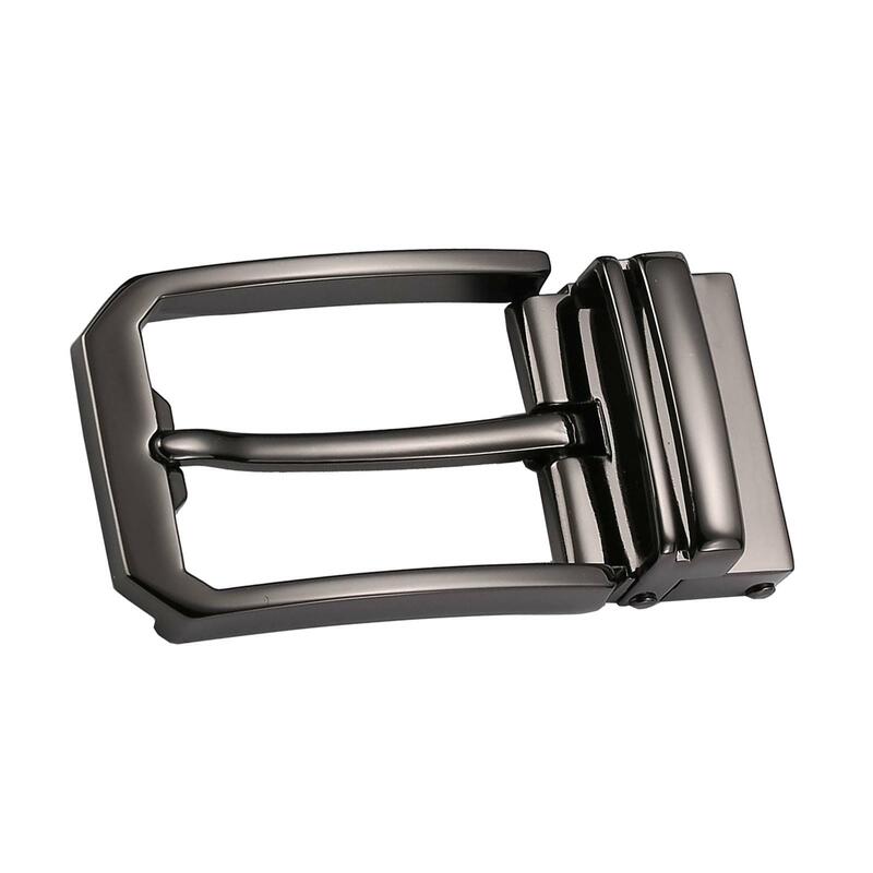 Hebilla de cinturón de Metal de aleación de Zinc, accesorios de cinturón, hebilla de Pin rectangular de repuesto Reversible, informal de negocios, una sola punta