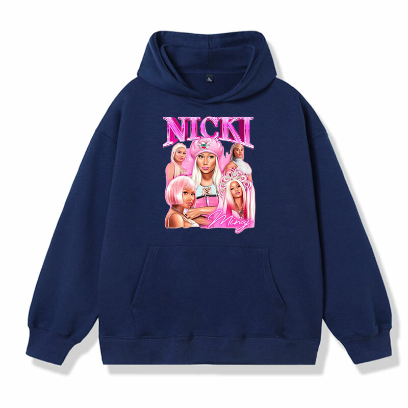 Sudadera con capucha para hombre y mujer, ropa de calle de gran tamaño con estampado gráfico de Rapper Nicki Minaj Pink Friday 2, jersey de moda Hip Hop