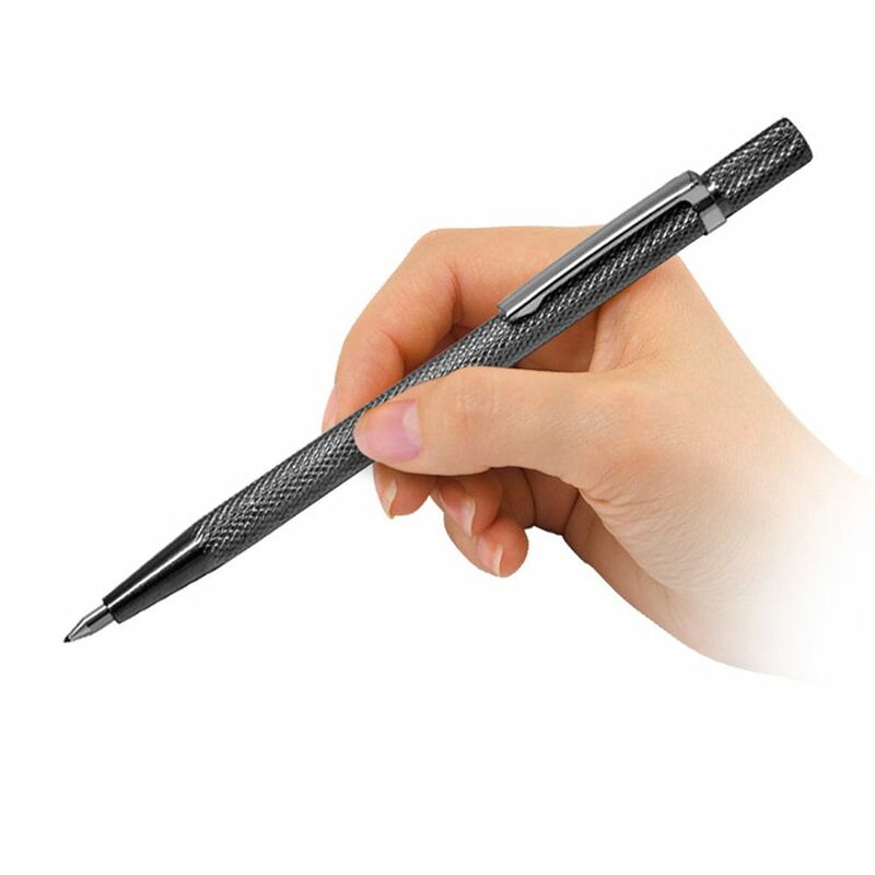 2pcs Diamond Metal Marker Engraving Pen Tungsten Steel Alloy Tile Cutting Pen For Glass Ceramic Metal Wood Engraving Hand Tools