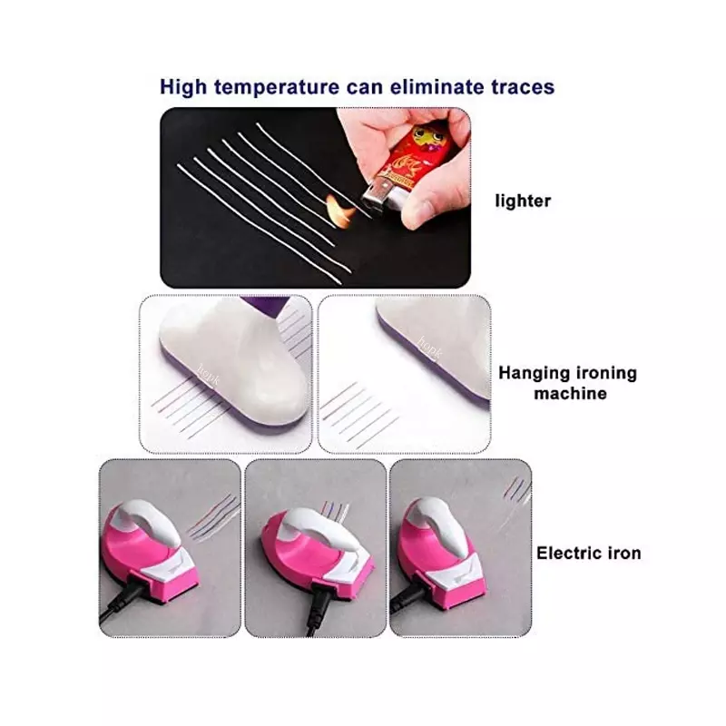 102Pcs/Set High Temperature Disappearing Erasable Gel Pen Refill Textile Fabric Marker Pens Heat Dressmaking PU Leather Sewing