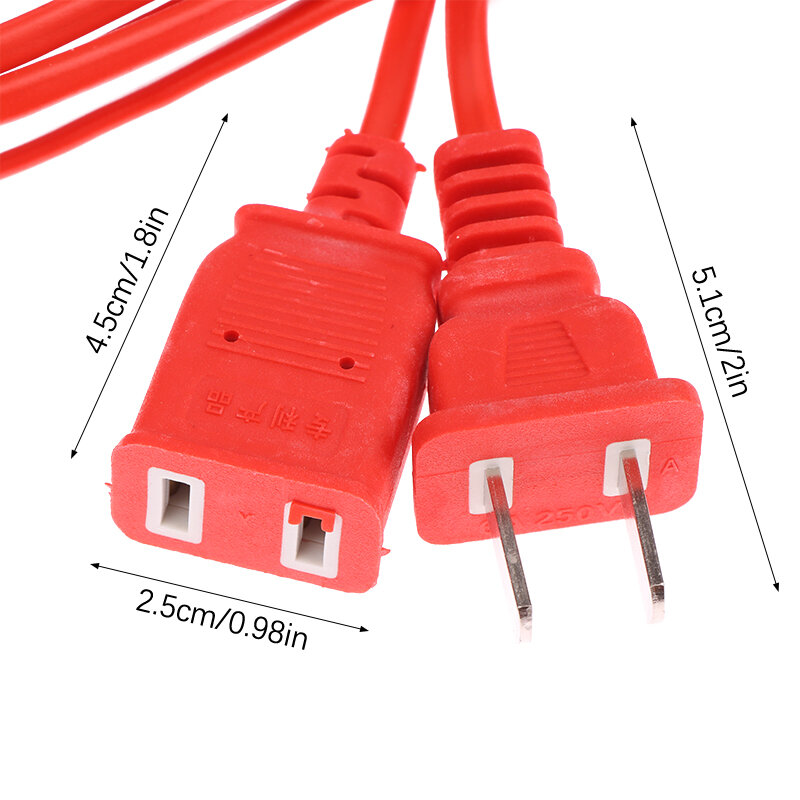 1.5/2/2.5/4.2M Power Cord Extension Male Extension Cord 2 Pin With On/Off Switch Button Cables Wire For Fan Desk Lamp Monitoring
