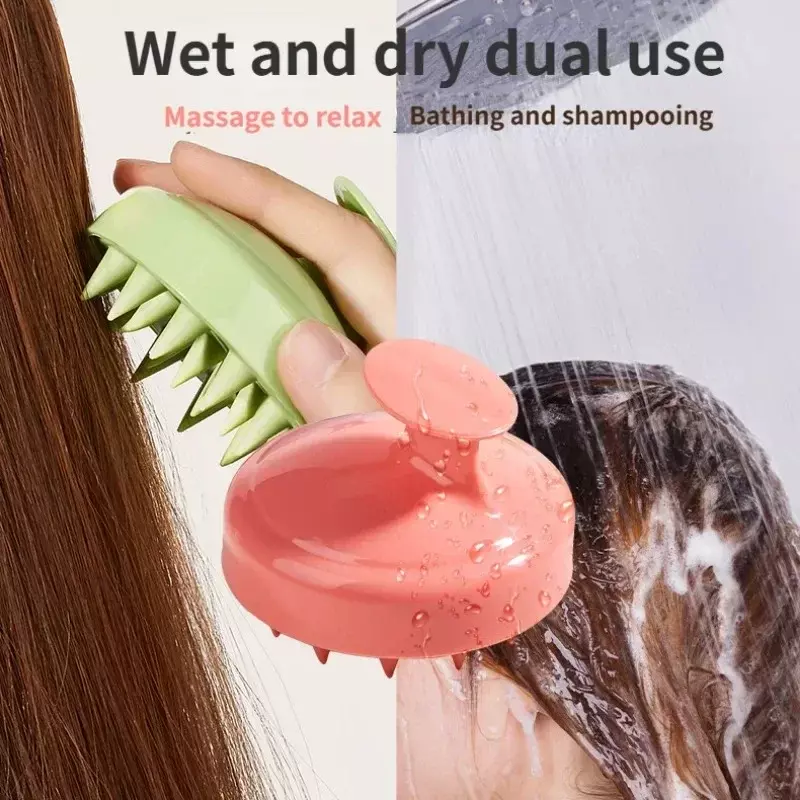 Silicone Shampoo Brush Head Scalp Massage Comb Thoroughly Scalp Massage Easy Foaming Head Massage Brush Shampoo Brush Bath Comb