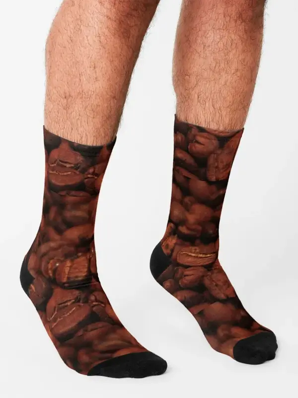 Kaus kaki biji kopi ide hadiah valentine kaus kaki pria anti selip sepak bola mewah wanita