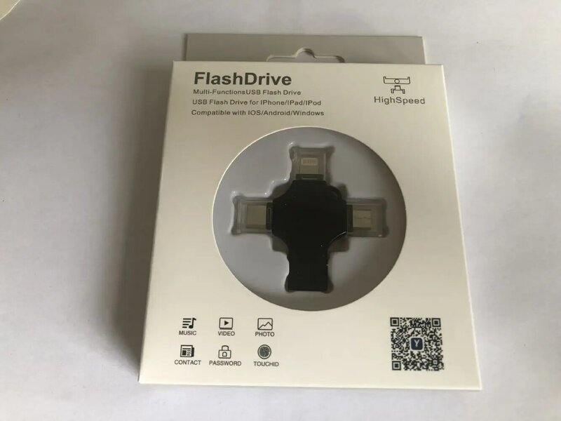 Unidade Flash USB Tipo C, Pen Drive, Pendrive, 16GB, 32GB, 64GB, 128GB, 256GB, 512GB, 1TB, 2TB, 4in 1, iPhone, iPad, Android, Pen Drive 3.0, Novo