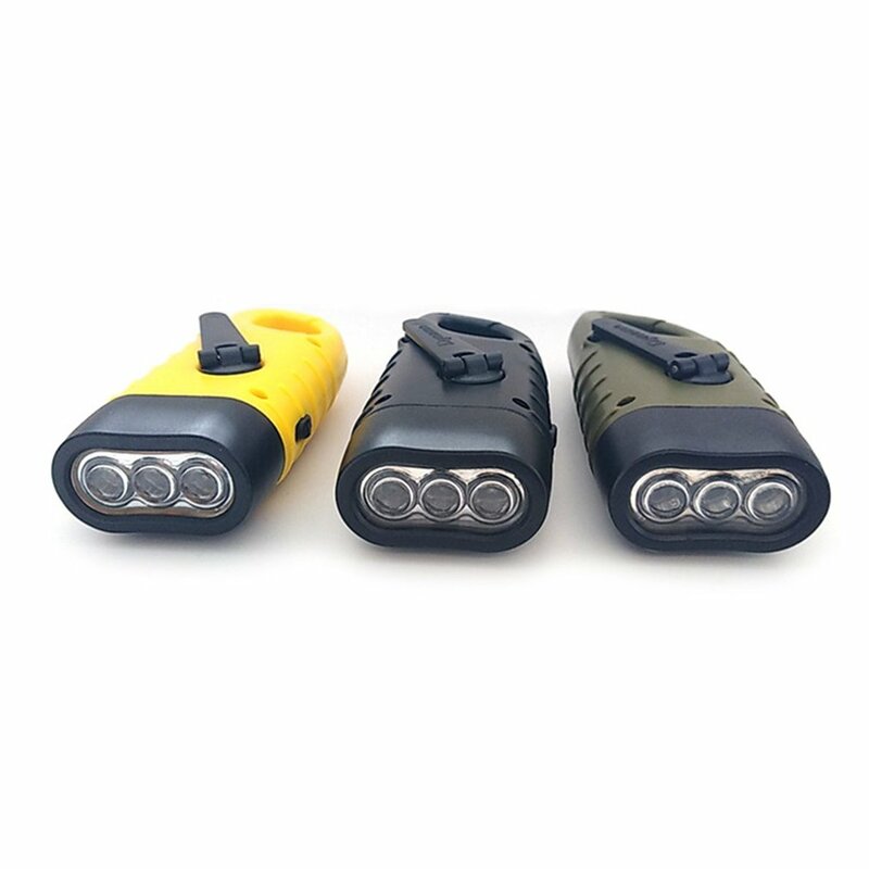 Portátil recarregável LED Torch Lamp, Lanterna Solar Powered, Outdoor Caminhadas Camping Light, Mão Cranked Trekking Emergency Light