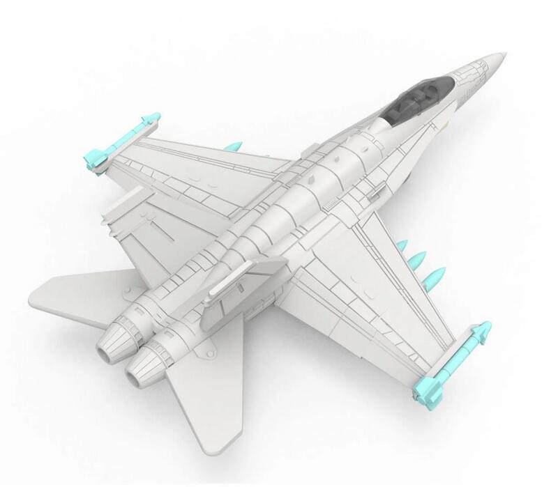 SOWMAN Hornet Strike Fighter Model Kit, SG-7052, F A-18D, Air-to-Air, 1:700