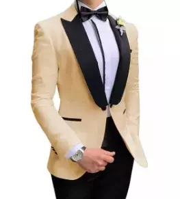 Новинка 2024, Свадебный костюм на заказ, смокинг для жениха цвета шампанского, костюм для шафера, костюм для лучшего мужчины, облегающие мужские костюмы для свадьбы/бизнеса/для жениха