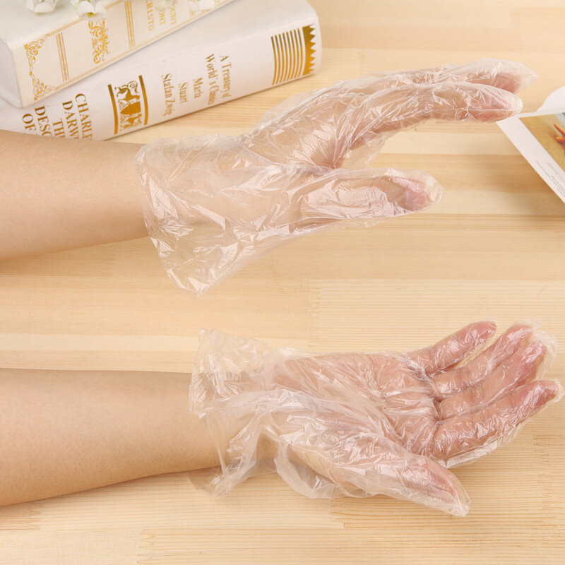 100 Pcs Eco-friendly Disposable Gloves Garden Household Restaurant BBQ Clear Multi-functional Gloves Food Grade