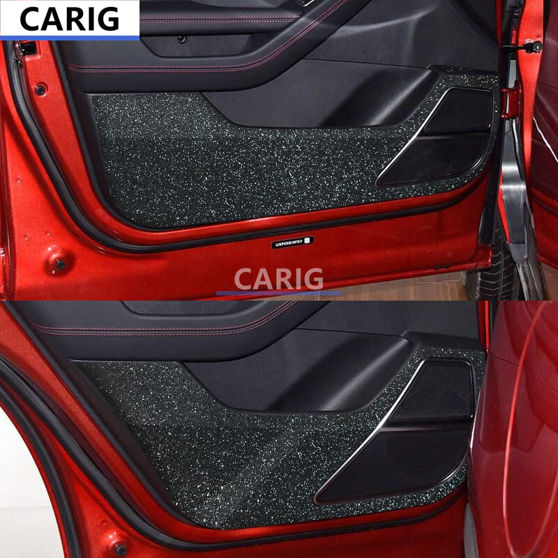 Untuk BYD TANG(DM/EV) Stiker Anti-tendangan Pintu 18-20 Pola Serat Karbon Dimodifikasi Aksesori Film Mobil Interior Modifikasi