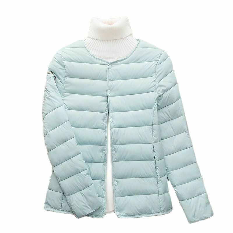 2023 nowe damskie kurtki jesienno-zimowe kurtki damskie lekka, cienka puchowe bawełniane kurtki dorywczo krótkie ciepłe płaszcz typu Basic damskie 4XL
