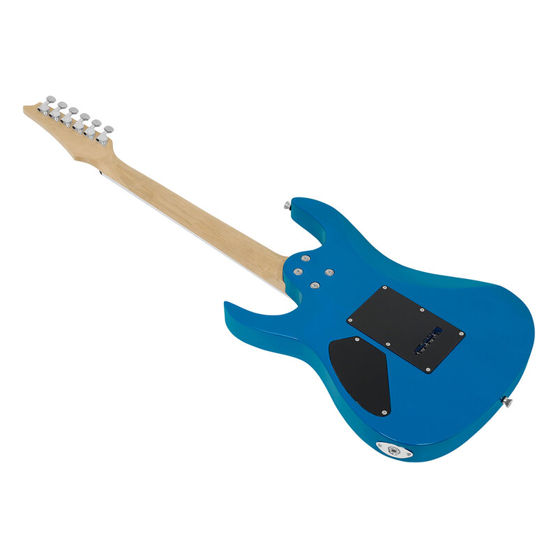 IRIN-Guitarra eléctrica azul de 24 trastes, 6 cuerdas, cuerpo de Arce, cuello, afinador amplificador, Capo, recoger piezas de tela de limpieza