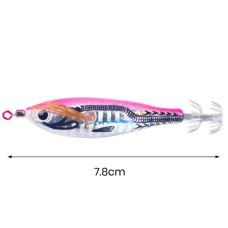 Nuoto Action Bait 6pcs Glow Dark Fishing Lure Hooks con Squid Jig realistico occhi 3d accessori per la pesca all'aperto