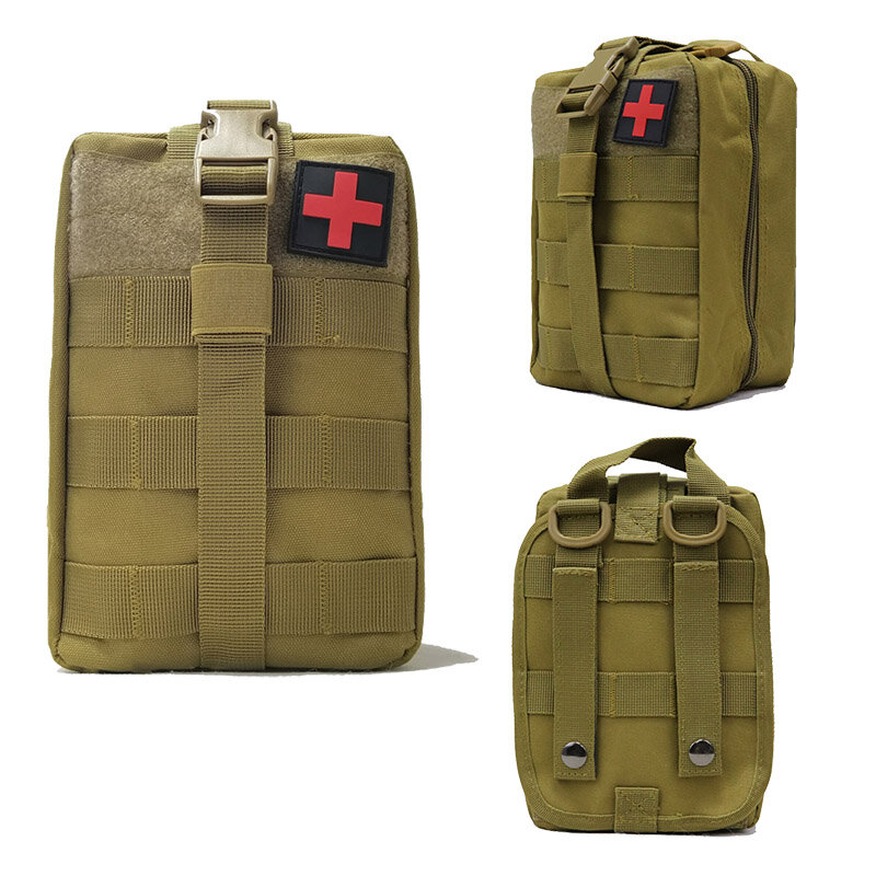 Kit de primeros auxilios médico al aire libre, Kit de supervivencia para acampar y montañismo, Kit médico táctico militar, Kit de primeros auxilios para caza al aire libre