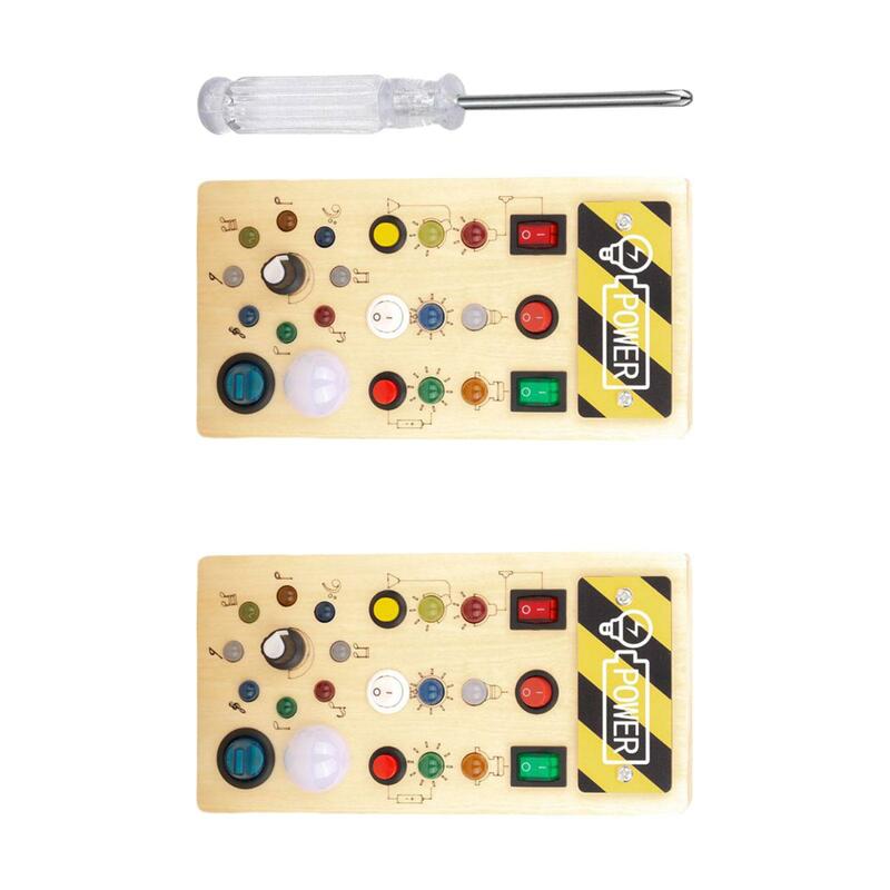 Schalter beschäftigt Board tragbare Schalter Licht sensorische Board sensorische Board Aktivität Spielzeug für Kinder reisen 1-3 Kinder Weihnachts geschenke