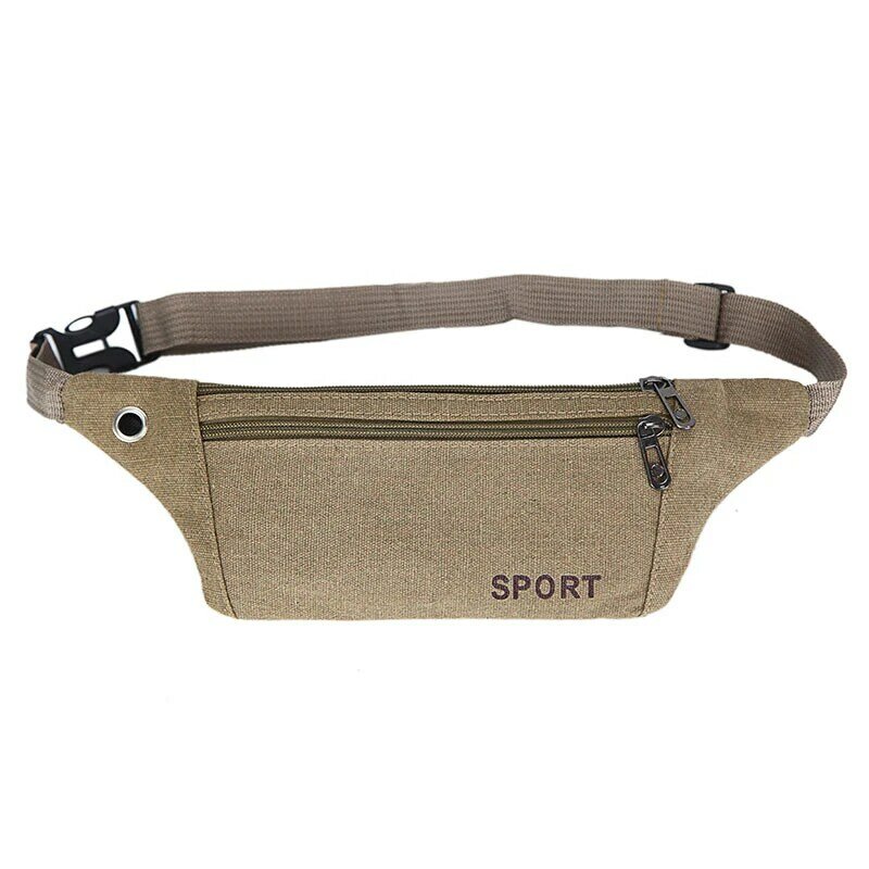 Canvas Fit Waistpack Mobile Waistpack Men's Sports Outdoor Leisure Running Anti Theft Ultra Thin Invisible