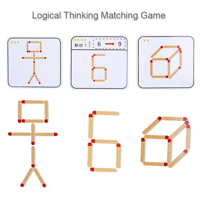 Montessori permainan teka-teki pertandingan mainan kayu DIY papan geometri matematika permainan logika berpikir pertandingan pelatihan mainan pendidikan untuk anak-anak