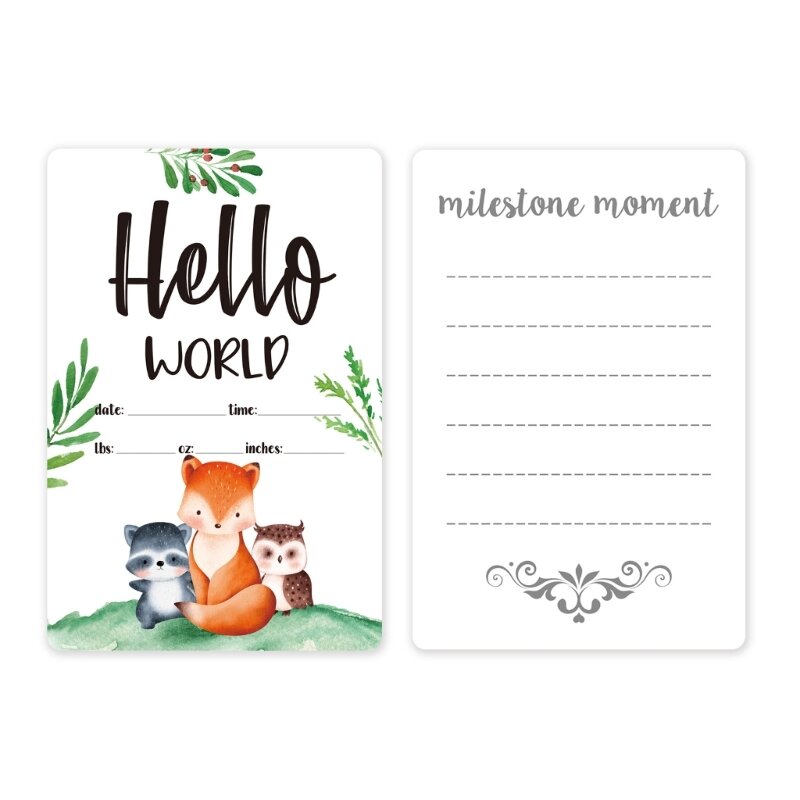 بطاقات مايلستون للأطفال ، بطاقة صور ورقية شهرية لتذكار حديثي الولادة ، بطاقة تصوير لنمو الطفل ، هدايا تذكارية للاستحمام للأطفال