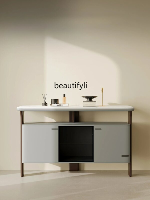 Sideboard Cabinet, Integrated Wall High Cabinet, Silent Style, Household Marble Locker, High-Grade