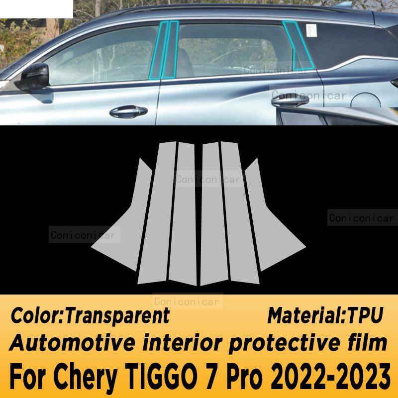 Dla Chery TIGGO 7 Pro 2022-2023 Panel nawigacyjny Panel skrzyni biegów samochodowy wnętrze TPU przezroczysta folia ochronna zapobiegająca zarysowaniom