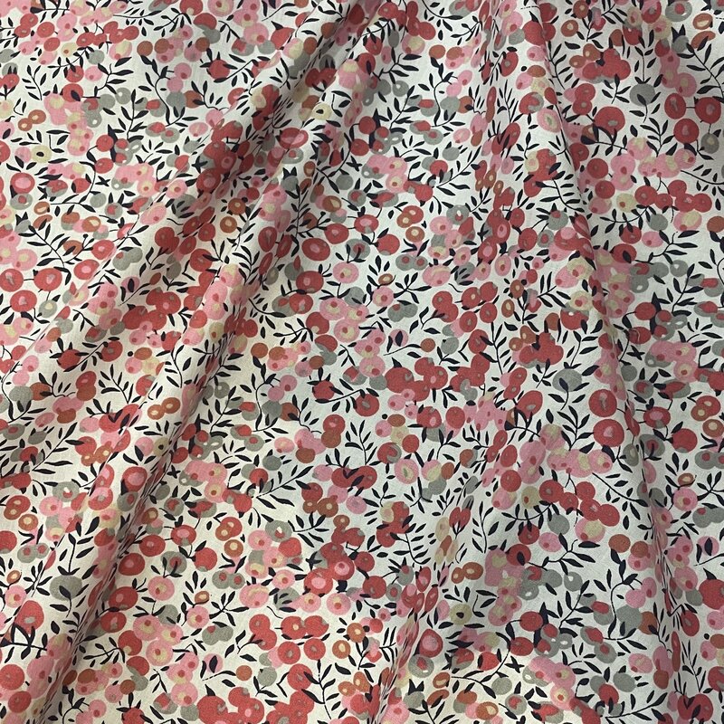 Wiltshire berry 40S Tissun Liberty kain Poplin katun untuk anak-anak bayi jahit kain gaun rok DIY buatan tangan Patchwork Meter