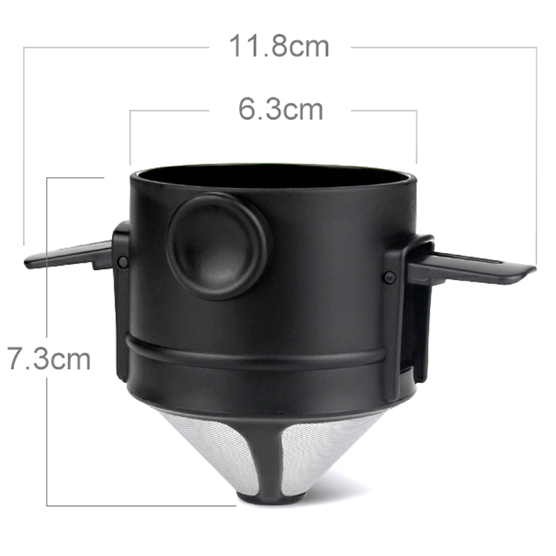 Coffee Filter Portable Reusable Funnel Tea Infuser Stainless Steel Drip Coffee Tea Dripper For Home Office Outdoor Travel