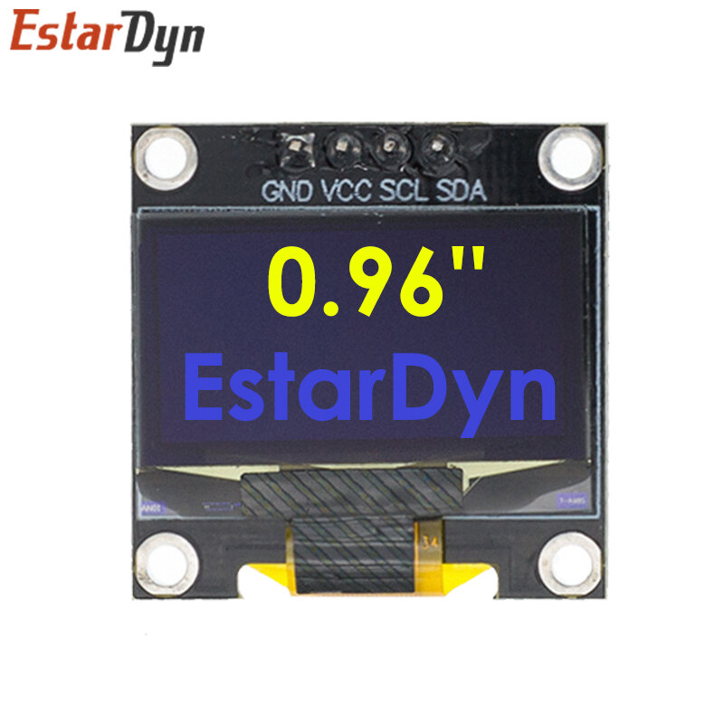 لوحة شاشة LCD لأردوينو ، شاشة أوليد بيضاء ، شهادة روهس ، 0.96 بوصة ، IIC المسلسل ، SSD1315 ، 128X64 ، I2C ، 12864