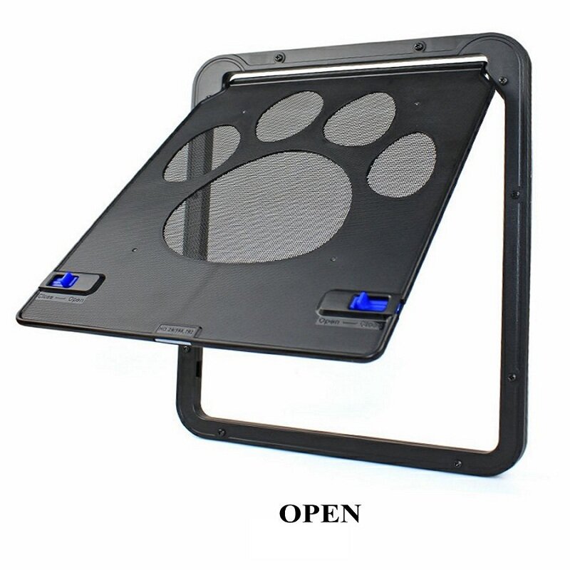 Pet Cat Dog Door Flap Gate Opener ingresso controllato schermo elettronico protezione della finestra zanzariera da parete porta Microchip Latch