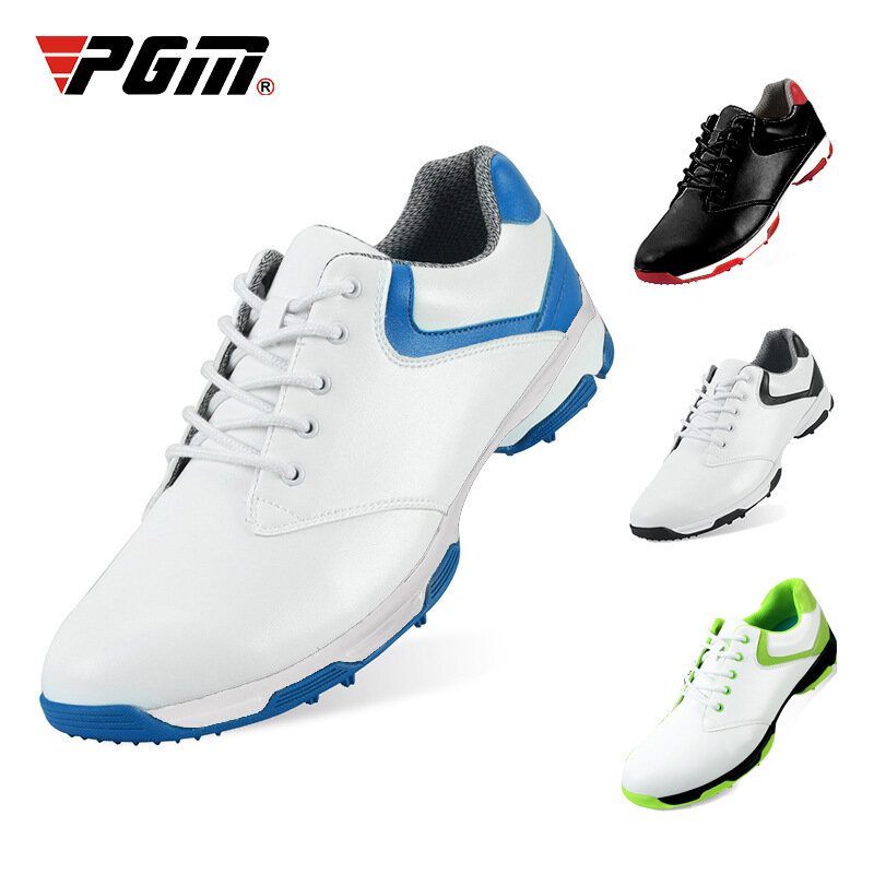 PGM الرجال أحذية الغولف المضادة للانزلاق تنفس الغولف أحذية سوبر الألياف سبيكليس مقاوم للماء في الهواء الطلق الرياضة الترفيه المدربين XZ051