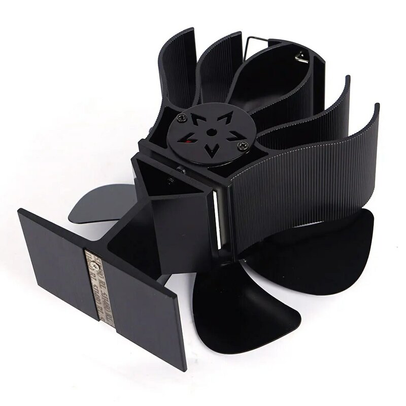 Zwart Haard Fan 6 Blades Warmte Aangedreven Kachel Fan Log Hout Brander Eco Vriendelijke Stille Ventilator Thuis Efficiënte Warmteverdeling
