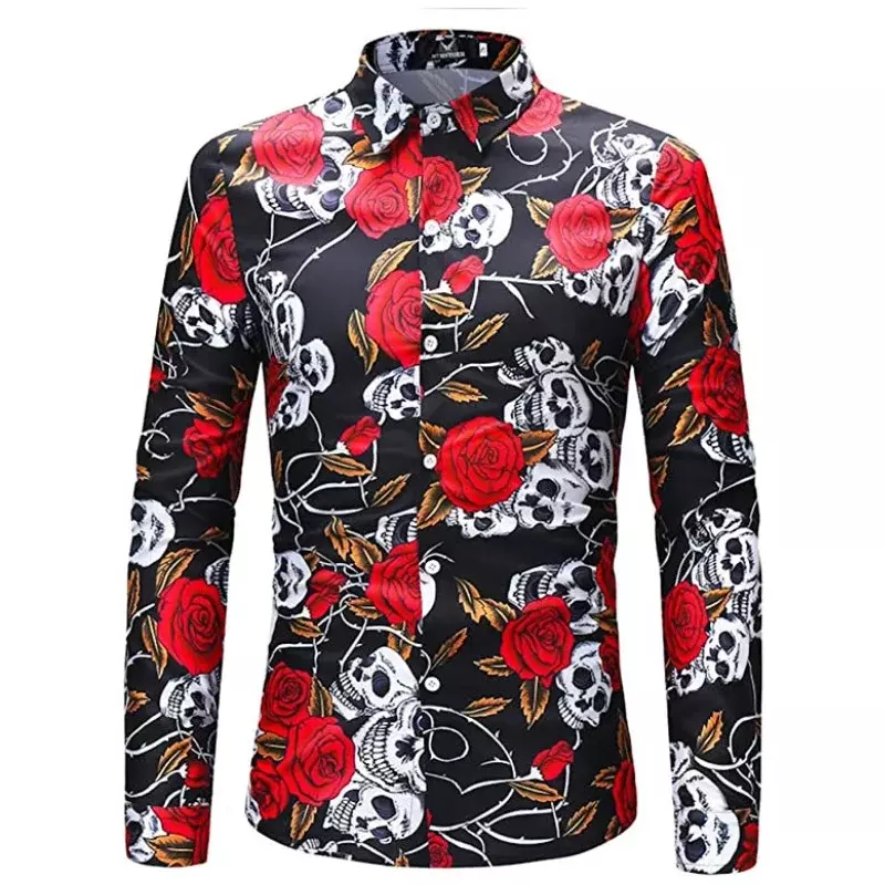 Baju Pria Lengan Panjang, baju pesta, Blazer lengan panjang, Lapel Prom, bunga mawar, motif bunga