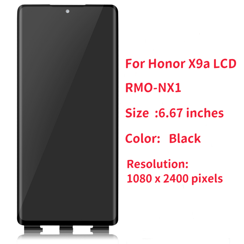 LCD Display Touch Screen Digitizer Assembly Substituição, 6,67 ", apto para HUAWEI Honor X9A, RMO-NX1, original