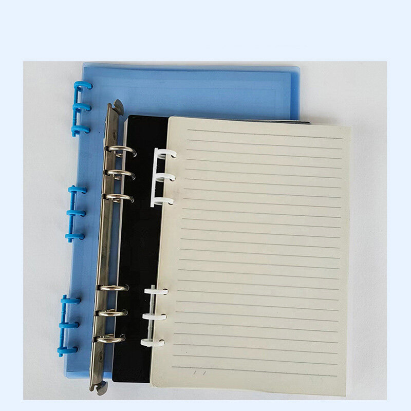 2 lembaran A4 B5 A5 lembaran-lembaran kertas Cover diganti 6 9 lubang plastik Binding Book Cover School Stationery Ring Binder Supplies