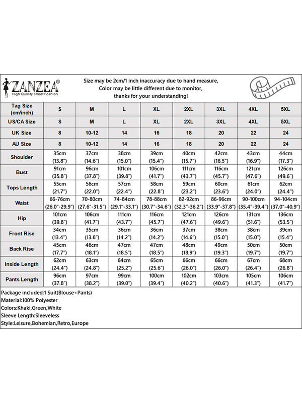 Zanzea-女性用ボヘミアンルーズフィットトラックスーツ,ノースリーブブラウスとパンツ,ワイドレッグパンツ,カジュアルなバケーションウェア,サマー,2個