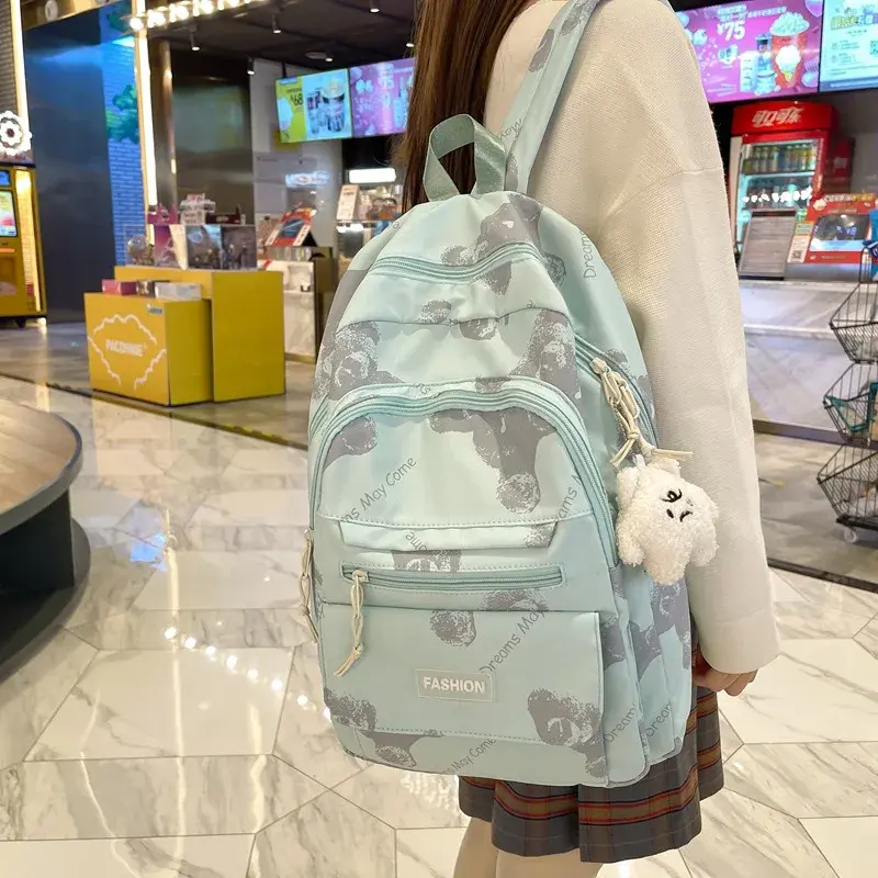 Tornister z nadrukiem torba podróżna o dużej pojemności japońska prosta torba komputerowa dla uczniów z plecak szkolny dla uczniów gimnazjalnego