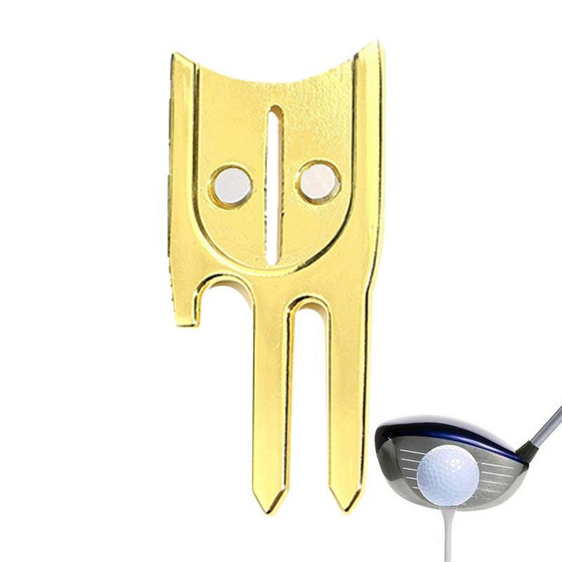 Divot alat perbaikan Golf Pria Wanita, alat perbaikan Divot logam tahan lama dan tahan aus untuk Golf