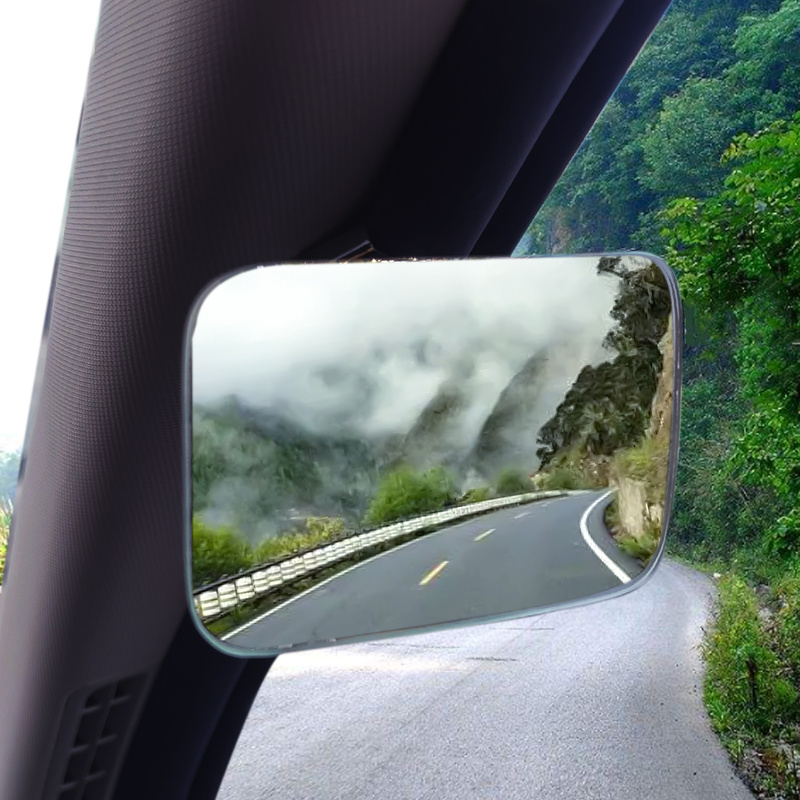 Car Auxiliary Blind Spot Mirror 360 Degree Wide Angle Adjustable Auto Interior Convex Rearview Mirror Parking Rimless Mirrors