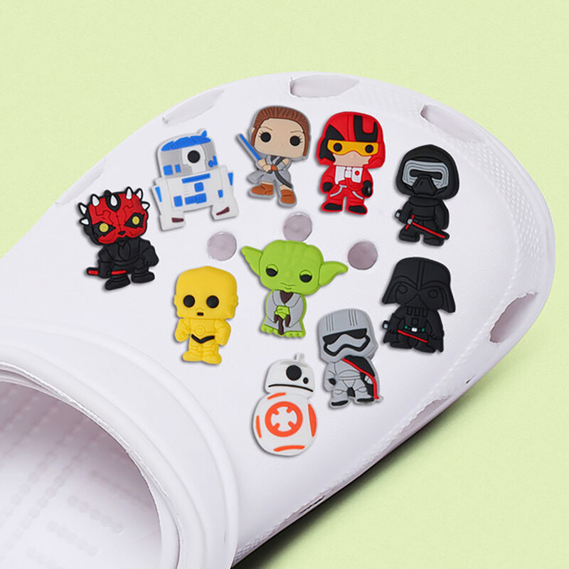1 Stuks Disney Star Wars Baby Yoda Pvc Croc Schoenen Bedels Cartoon Sandalen Accessoires Voor Klompen Pinnen Versieren Jongens Kids X-Mas Geschenken
