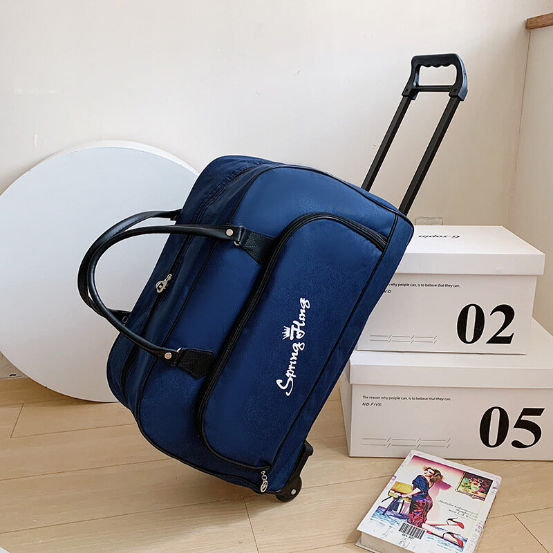 Pokrowiec na wózek torba podróżna o dużej pojemności składana walizka na pokład przechowywanie w domu podróżna wygodna, zagęszczona, odporna na zużycie