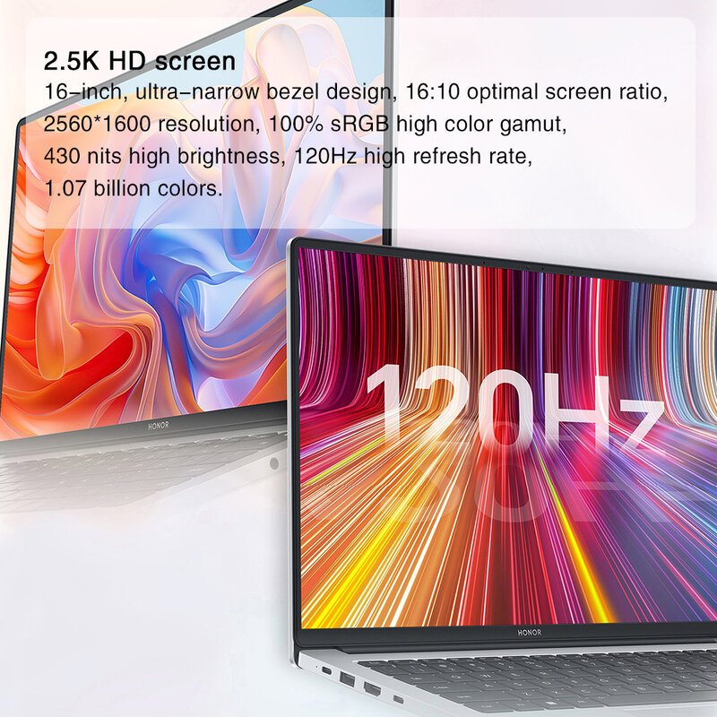 Ноутбук HONOR MagicBook X16 Plus 2024, AMD Ryzen R7 8845HS 16 ГБ 32 ГБ 512 ГБ 1 ТБ 16 дюймов 2,5 K 120 Гц, ультрабук, компьютер, ПК