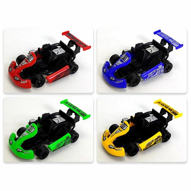 A quattro ruote tirare indietro auto regalo per bambini veicolo giocattolo colorato modello da corsa Kart Cartoon Mini auto da corsa giocattolo educativo